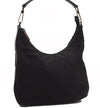 Authentic GUCCI Vintage Shoulder Hand Bag Nylon Leather 0000602 Black  K4599