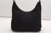 Authentic GUCCI Vintage Shoulder Hand Bag Nylon Leather 0000602 Black  K4599