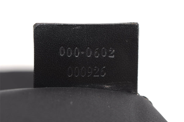 Authentic GUCCI Vintage Shoulder Hand Bag Nylon Leather 0000602 Black  K4599