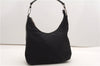 Authentic GUCCI Vintage Shoulder Hand Bag Nylon Leather 0000602 Black  K4599