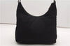 Authentic GUCCI Vintage Shoulder Hand Bag Nylon Leather 0000602 Black  K4599