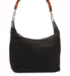 Authentic GUCCI Bamboo Shoulder Hand Bag Purse Nylon Enamel 0000531 Brown K4600