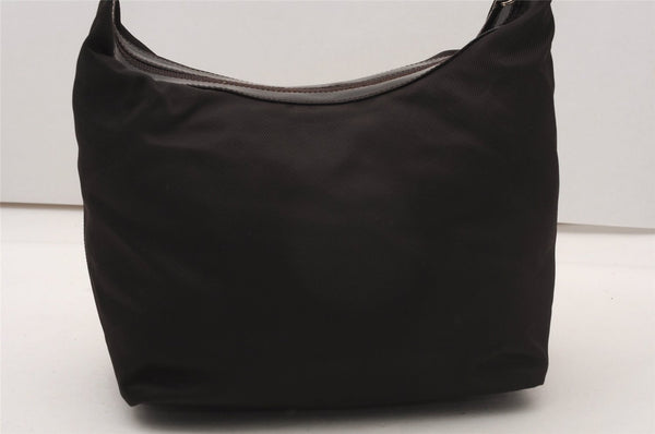 Authentic GUCCI Bamboo Shoulder Hand Bag Purse Nylon Enamel 0000531 Brown K4600