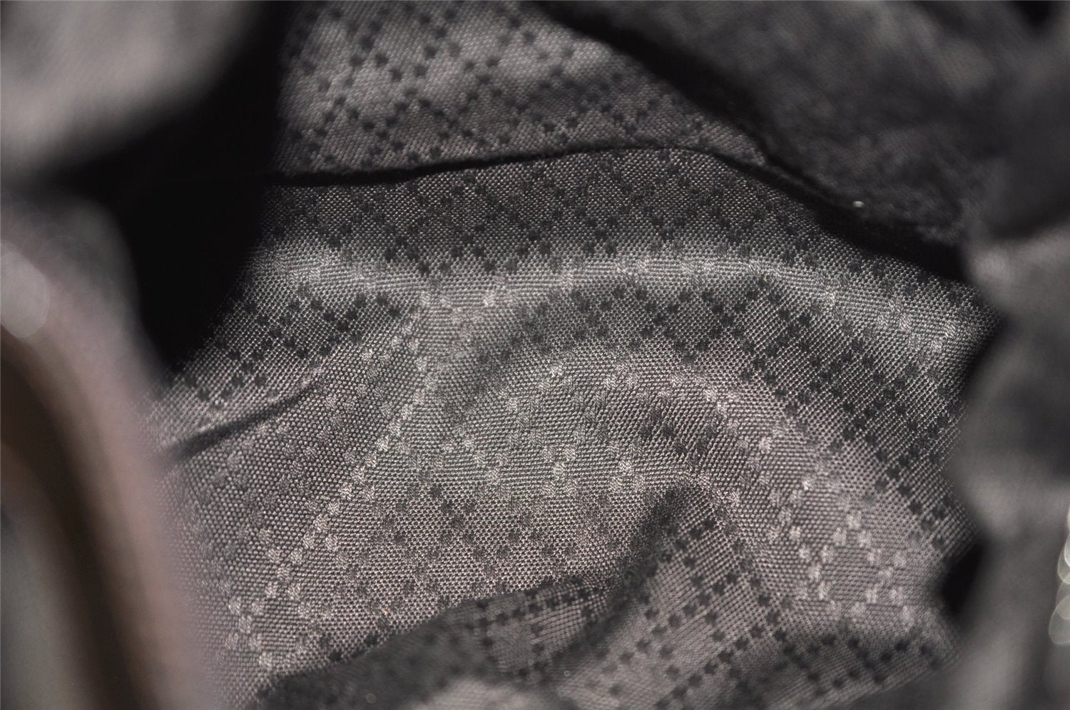 Authentic GUCCI Bamboo Shoulder Hand Bag Purse Nylon Enamel 0000531 Brown K4600