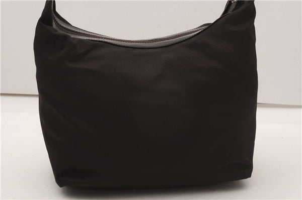 Authentic GUCCI Bamboo Shoulder Hand Bag Purse Nylon Enamel 0000531 Brown K4600