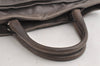 Authentic PRADA Vintage Leather Nappa Shoulder Tote Bag Purse Gray K4602