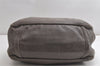 Authentic PRADA Vintage Leather Nappa Shoulder Tote Bag Purse Gray K4602
