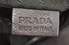 Authentic PRADA Vintage Leather Nappa Shoulder Tote Bag Purse Gray K4602
