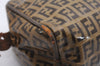 Authentic FENDI Zucchino Clutch Hand Bag Purse PVC Leather Brown K4604