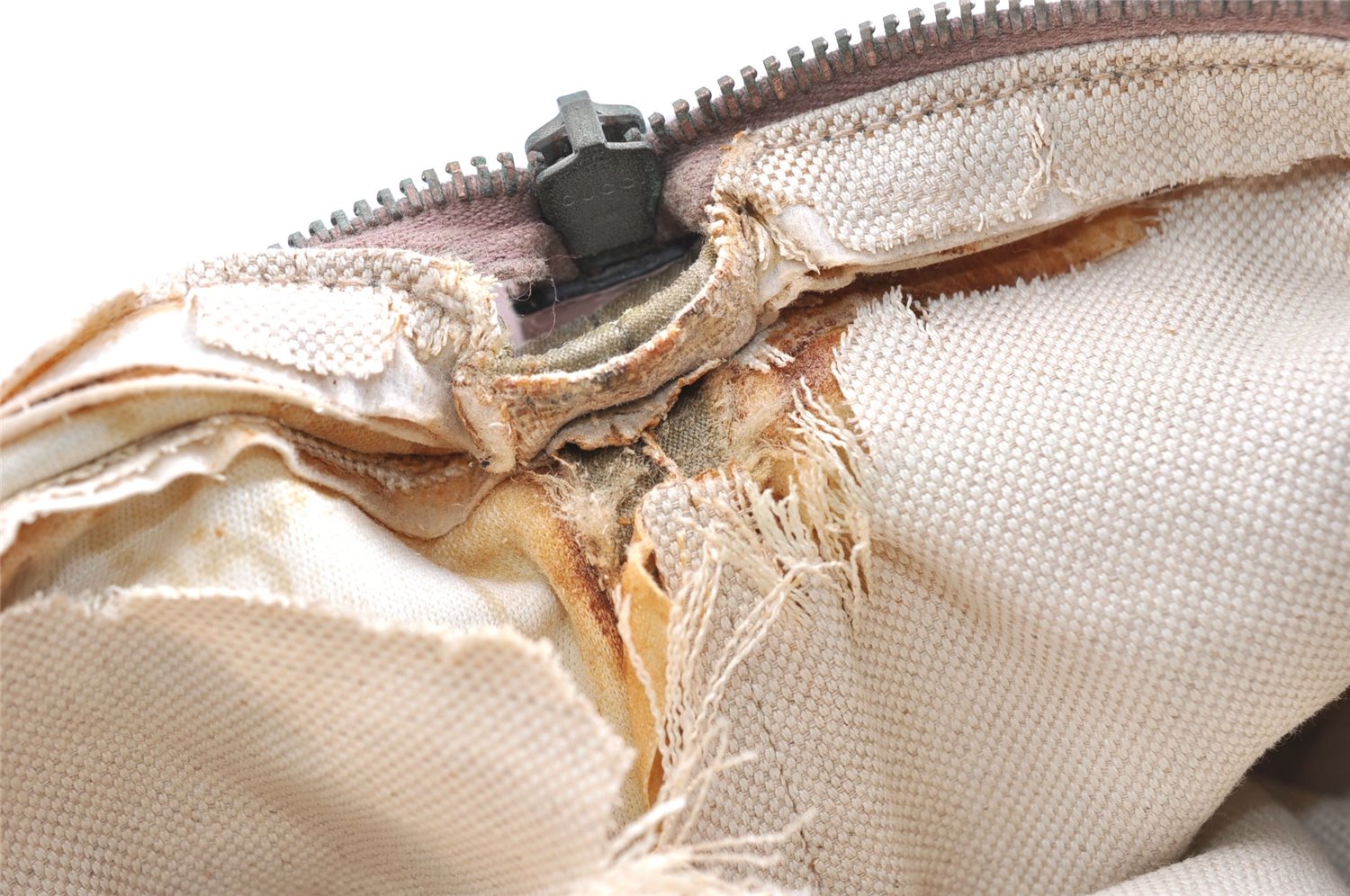 Authentic GUCCI Shoulder Cross Body Bag GG Nylon Leather 314529 Light Gray K4608