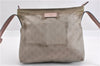 Authentic GUCCI Shoulder Cross Body Bag GG Nylon Leather 314529 Light Gray K4608