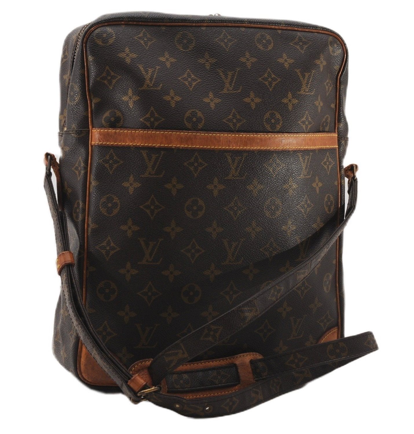 Authentic Louis Vuitton Monogram Danube 28 Shoulder Cross Body Bag LV K4612