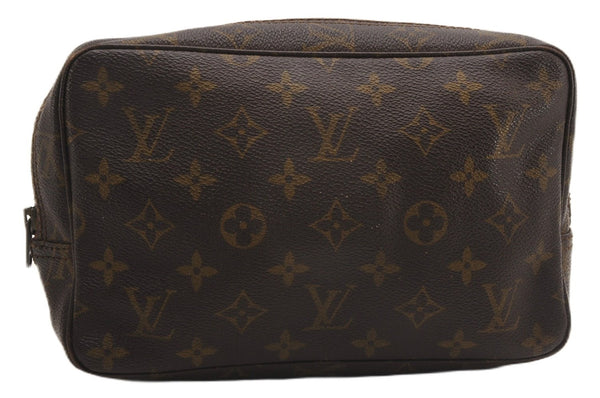 Auth Louis Vuitton Monogram Trousse Toilette 23 Clutch Hand Bag Old Model K4614