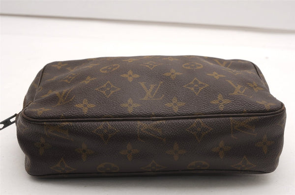 Auth Louis Vuitton Monogram Trousse Toilette 23 Clutch Hand Bag Old Model K4614