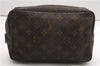 Auth Louis Vuitton Monogram Trousse Toilette 23 Clutch Hand Bag Old Model K4614