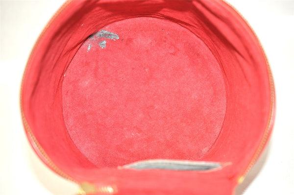 Authentic Louis Vuitton Epi Cannes Red Cosmetic Hand Bag M48037 LV Junk K4616