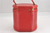 Authentic Louis Vuitton Epi Cannes Red Cosmetic Hand Bag M48037 LV Junk K4616