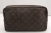 Auth Louis Vuitton Monogram Trousse Toilette 28 Clutch Hand Bag Old Model K4619