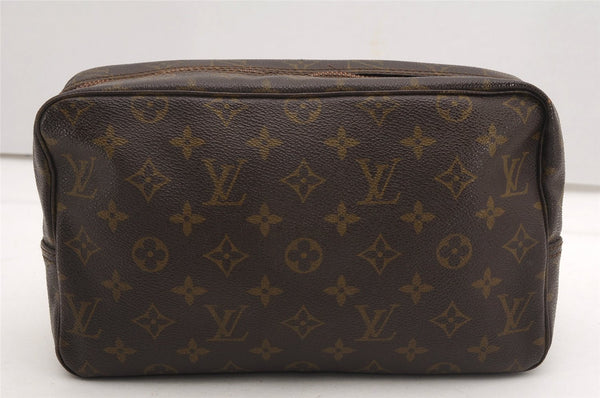 Auth Louis Vuitton Monogram Trousse Toilette 28 Clutch Hand Bag Old Model K4619