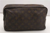Auth Louis Vuitton Monogram Trousse Toilette 28 Clutch Hand Bag Old Model K4619