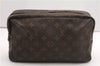 Auth Louis Vuitton Monogram Trousse Toilette 28 Clutch Hand Bag Old Model K4619