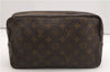 Auth Louis Vuitton Monogram Trousse Toilette 28 Clutch Hand Bag Old Model K4619