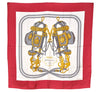 Authentic HERMES Carre 90 Scarf "BRIDES de GALA par" Silk Red K4622