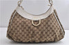 Authentic GUCCI Abbey Shoulder Tote Bag GG Canvas Leather 189833 Brown K4623
