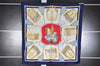 Authentic HERMES Carre 90 Scarf "LES MUSEROLLES" Silk Navy K4624