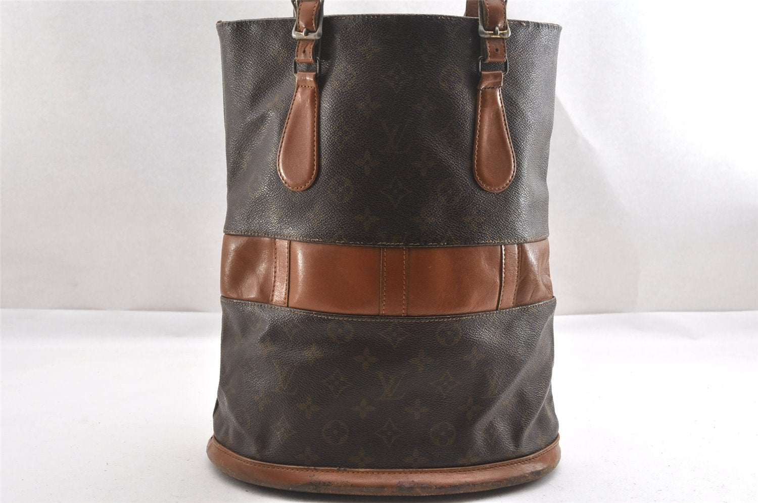 Authentic Louis Vuitton Monogram Bucket GM Shoulder Bag T42236 USA Model K4626