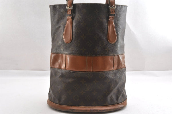 Authentic Louis Vuitton Monogram Bucket GM Shoulder Bag T42236 USA Model K4626
