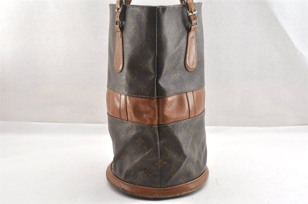 Authentic Louis Vuitton Monogram Bucket GM Shoulder Bag T42236 USA Model K4626
