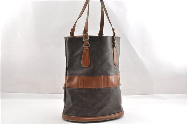 Authentic Louis Vuitton Monogram Bucket GM Shoulder Bag T42236 USA Model K4626