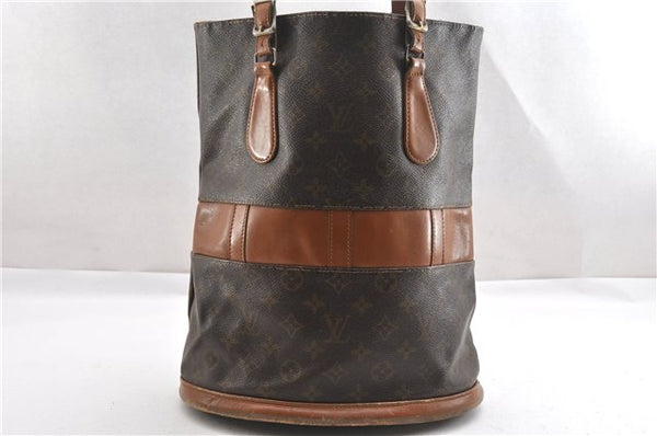 Authentic Louis Vuitton Monogram Bucket GM Shoulder Bag T42236 USA Model K4626