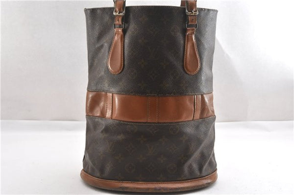 Authentic Louis Vuitton Monogram Bucket GM Shoulder Bag T42236 USA Model K4626