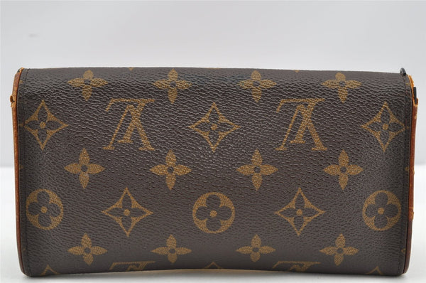Authentic Louis Vuitton Monogram Pochette Twin PM Shoulder Bag M51854 LV K4627