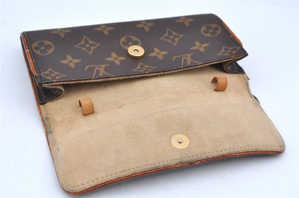 Authentic Louis Vuitton Monogram Pochette Twin PM Shoulder Bag M51854 LV K4627