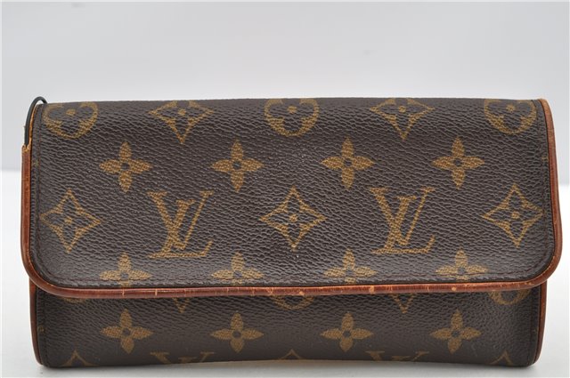 Authentic Louis Vuitton Monogram Pochette Twin PM Shoulder Bag M51854 LV K4627