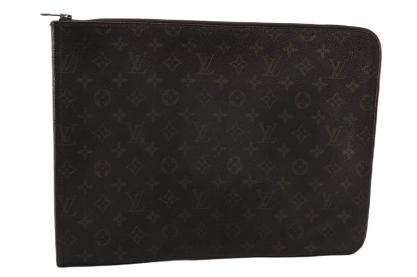 Authentic Louis Vuitton Monogram Poche Documents Document Case M53400 LV K4629