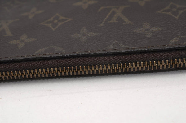 Authentic Louis Vuitton Monogram Poche Documents Document Case M53400 LV K4629