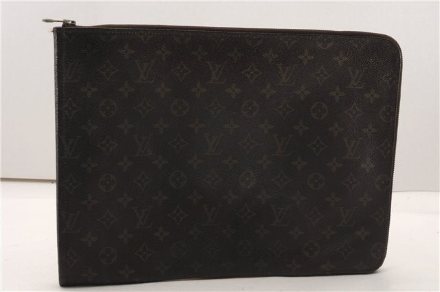 Authentic Louis Vuitton Monogram Poche Documents Document Case M53400 LV K4629