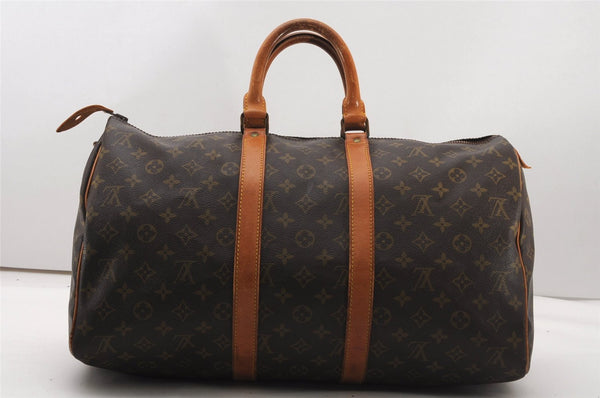 Authentic Louis Vuitton Monogram Keepall 45 Travel Boston Bag Old Model LV K4634