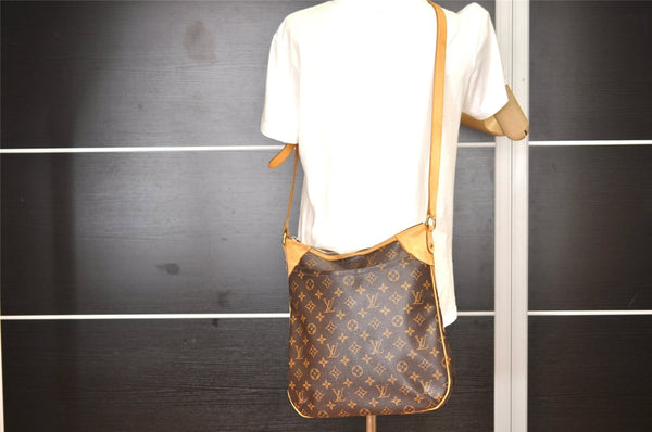 Auth Louis Vuitton Monogram Odeon MM Shoulder Cross Bag M56389 LV Junk K4640