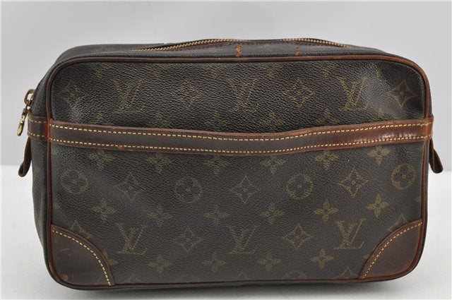 Authentic Louis Vuitton Monogram Compiegne 28 Clutch Hand Bag M51845 LV K4644