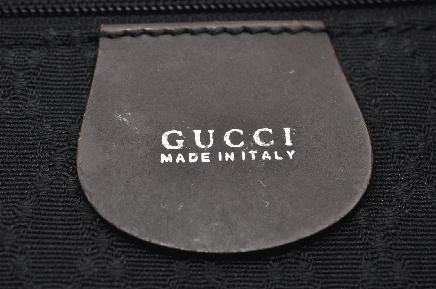 Authentic GUCCI Bamboo Shoulder Bag Purse Nylon Leather Brown K4645