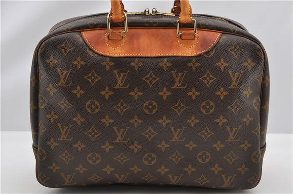 Authentic Louis Vuitton Monogram Deauville Hand Bag M47270 LV K4646