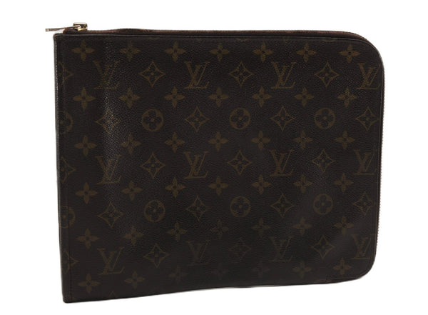 Authentic Louis Vuitton Monogram Poche Documents Document Case M53400 LV K4648