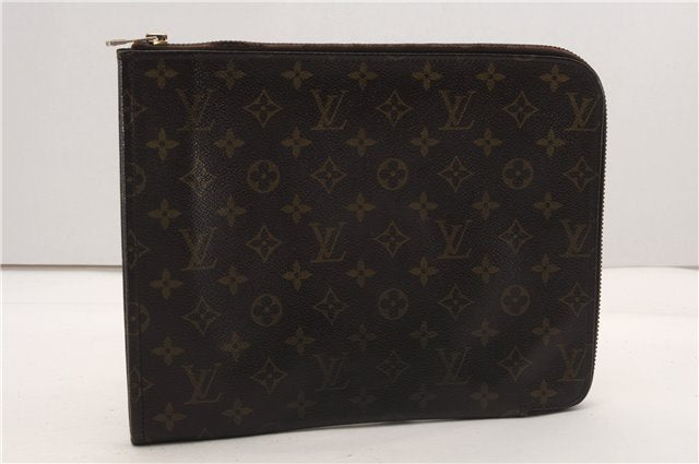 Authentic Louis Vuitton Monogram Poche Documents Document Case M53400 LV K4648