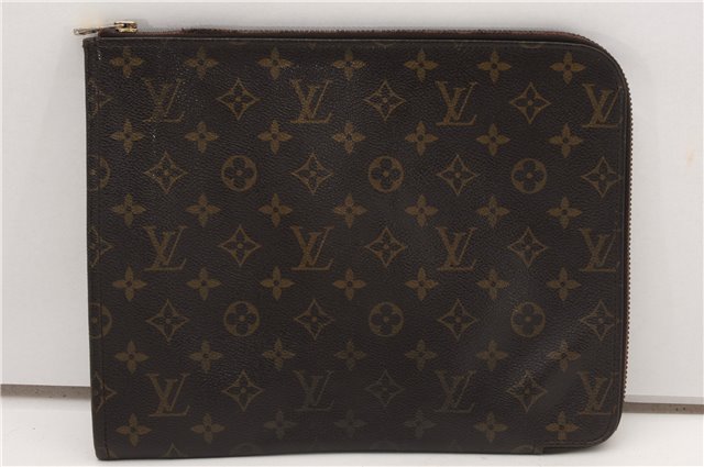 Authentic Louis Vuitton Monogram Poche Documents Document Case M53400 LV K4648