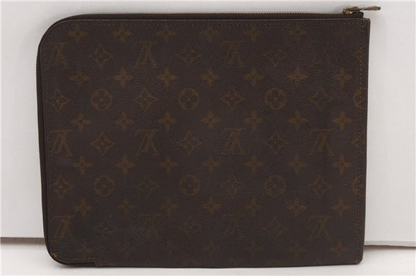 Authentic Louis Vuitton Monogram Poche Documents Document Case Old Model K4650